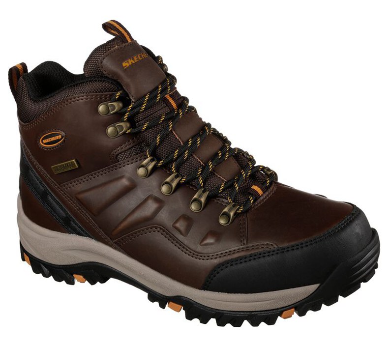 Skechers Relaxed Fit: Relment - Traven - Mens Hiking Boots Dark Brown [AU-IP7241]